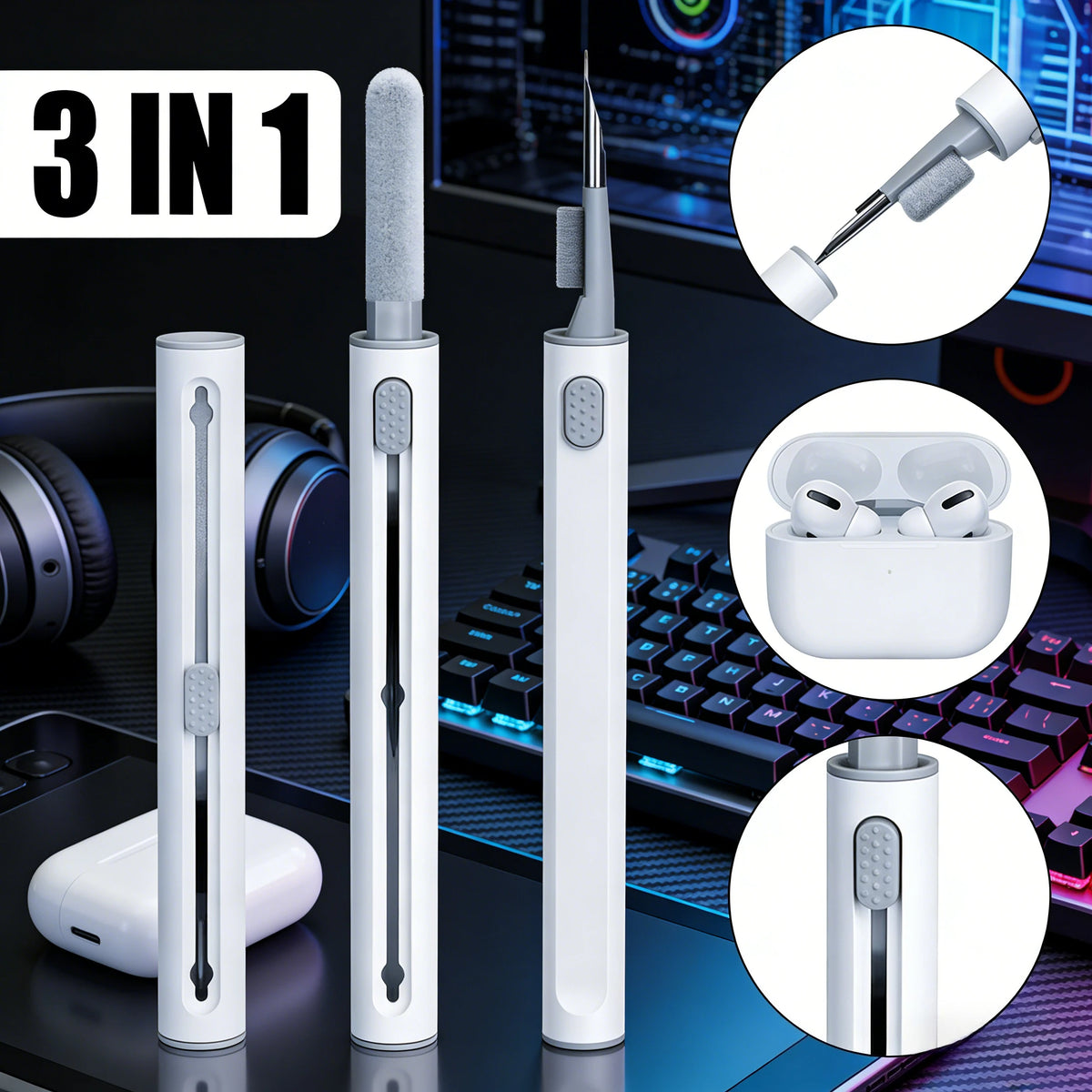 Cleaner Kit Bluetooth Earphones Cleaning Tool for Airpods Pro 3 2 Durable Earbuds Case Clean Brush Pen for Xiaomi Airdots 3 Pro