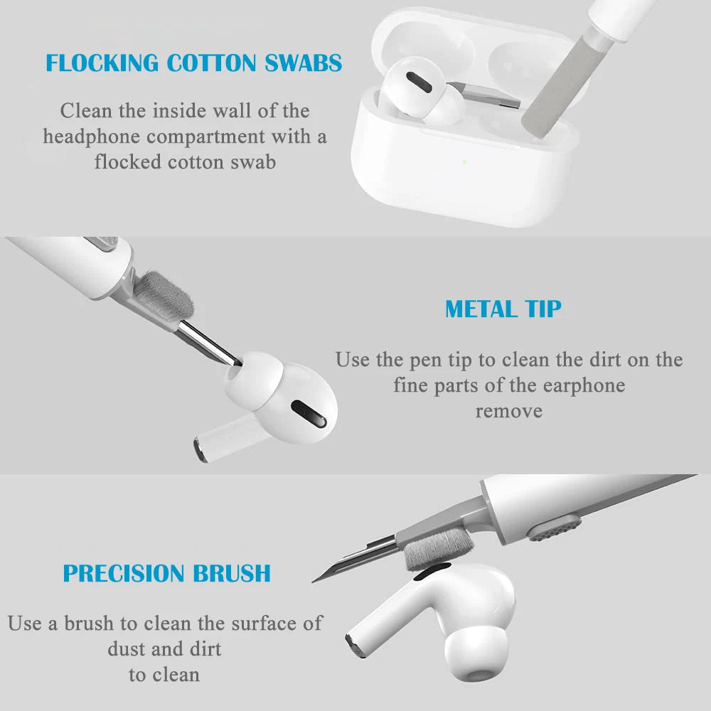 Cleaner Kit Bluetooth Earphones Cleaning Tool for Airpods Pro 3 2 Durable Earbuds Case Clean Brush Pen for Xiaomi Airdots 3 Pro