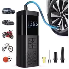 Compresseur d'air portable pour voiture, 3 fois plus rapide, 150 PSI, pompe à gonflage de pneus sans fil avec jauge numérique pour voiture, moto, vélo